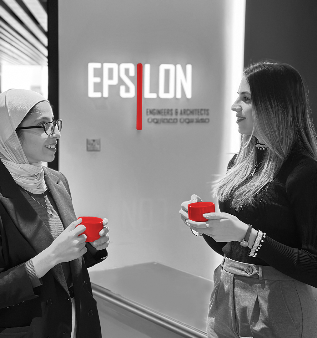 Epsilon team members collaborating in the office